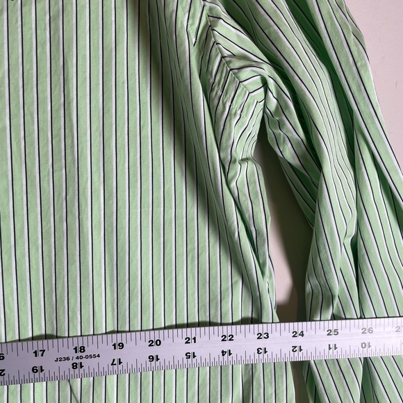 Polo Ralph Lauren Striped Green Button Down Shirt Men’s XL Navy PONY PIMA - Picture 7 of 10